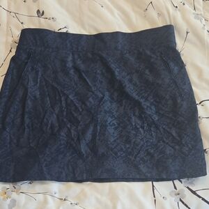 Orvis Navy Patterned Mini Skirt